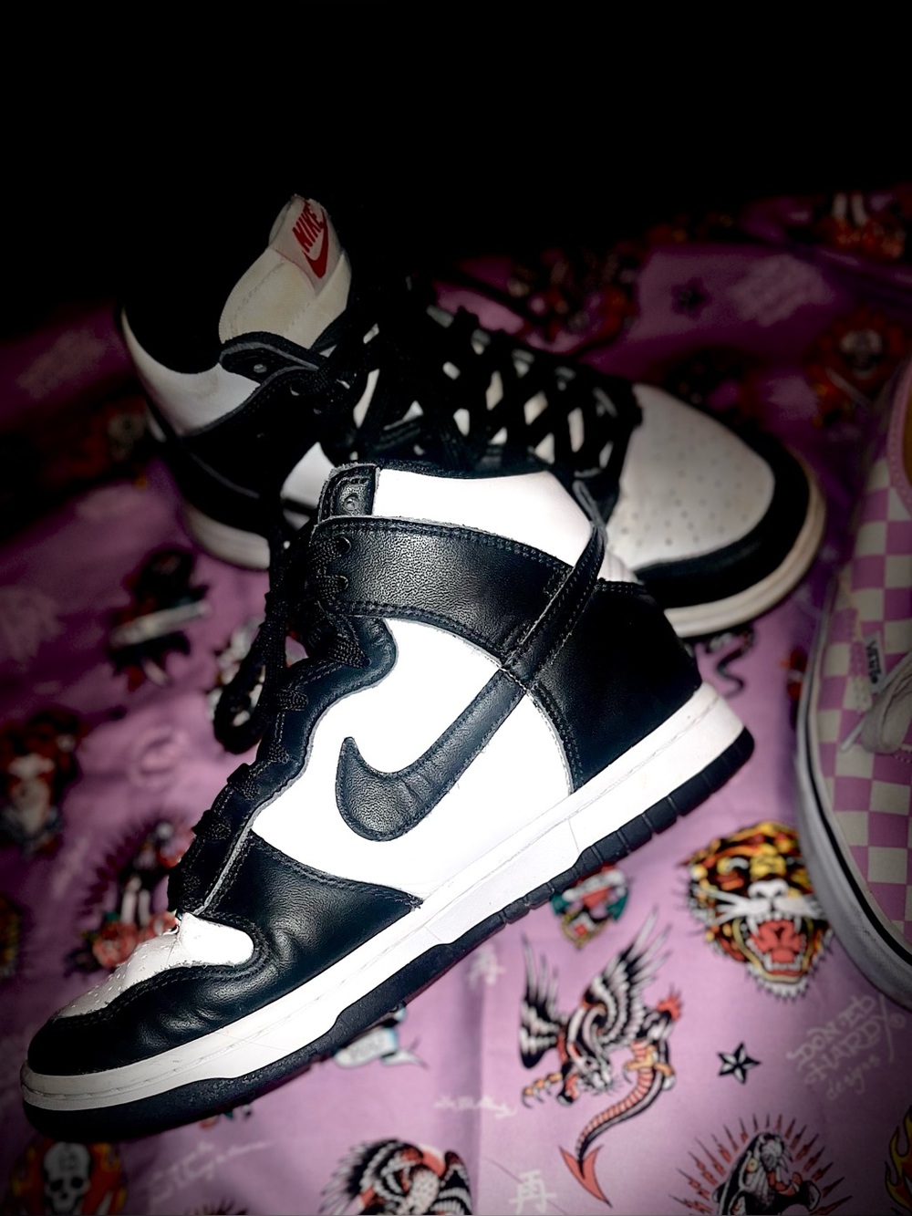 GUC Nike Black and White dunks